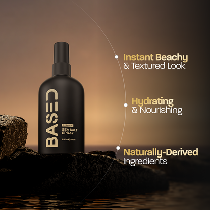 Natural Finish Sea Salt Spray for Hair, Volume & Texture, Infused with Kelp & Vitamin B5, Light & Non-Greasy
