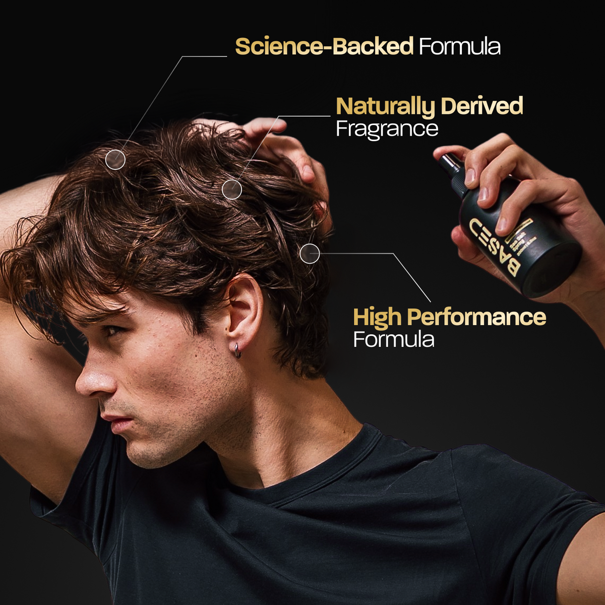 Natural Finish Sea Salt Spray for Hair, Volume & Texture, Infused with Kelp & Vitamin B5, Light & Non-Greasy