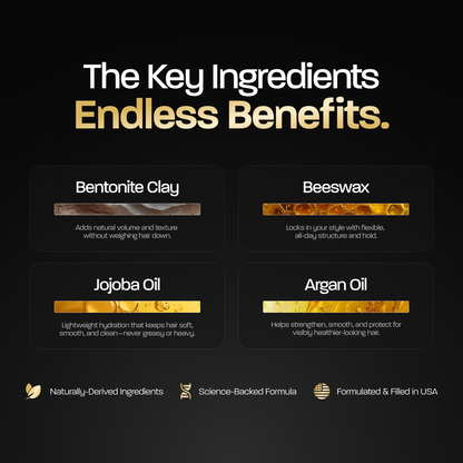 QualityHair Care with Medium Hold,Natural Shine & Fragrance,Easy to Apply & Great for AllHair Types, Hydrating andNourishing Pomade